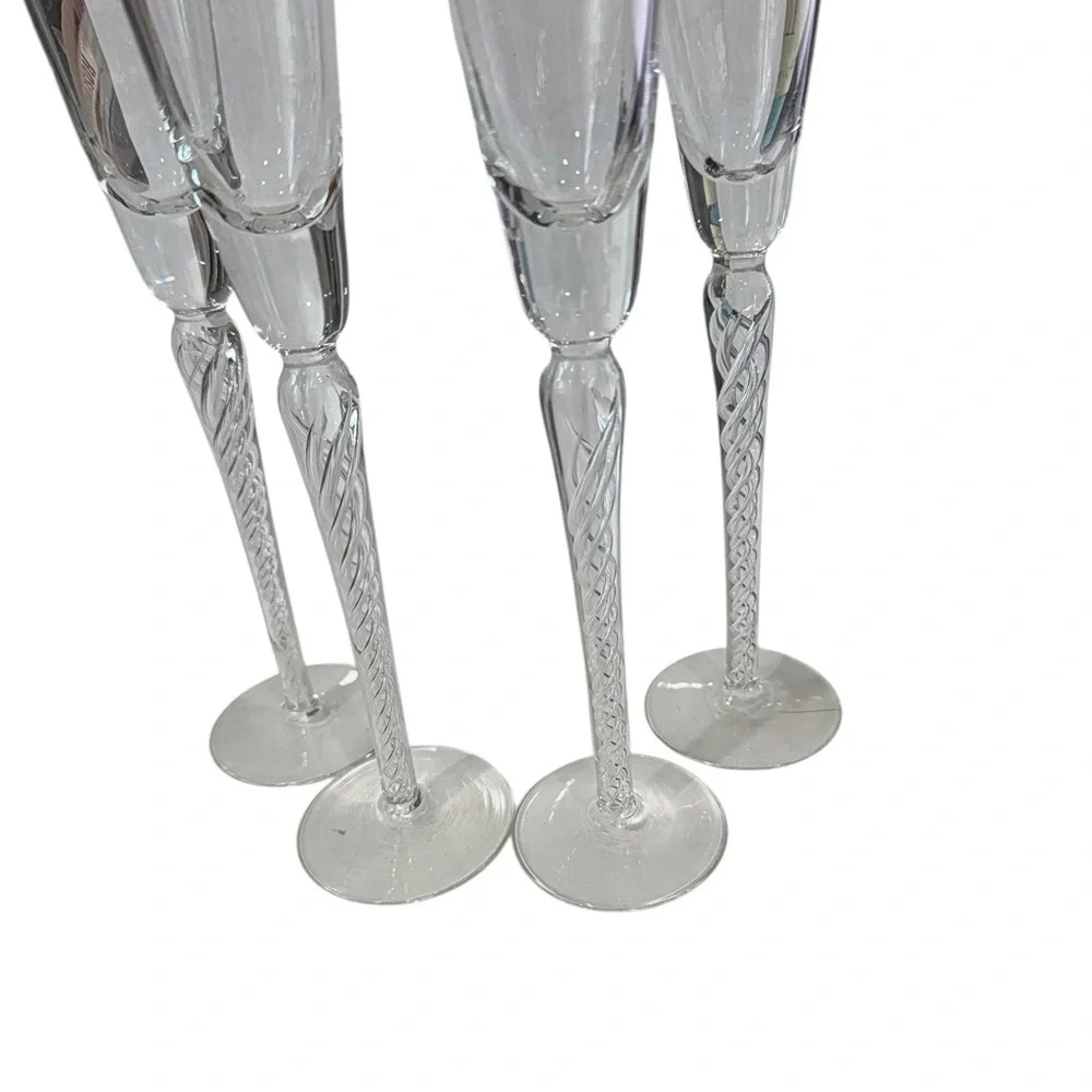 Stuart Crystal Iona Air Twist Stem Hand Blown Glass  Apertif Cordials England